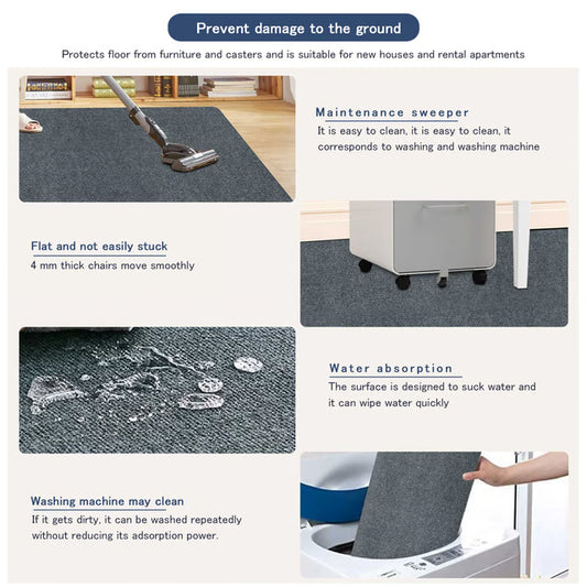 Office Chair Floor Mat for Hardwood, Tile & Everyday Workspace Protection