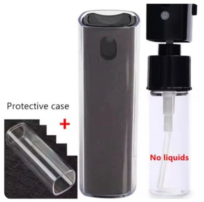 Portable Screen Cleaning Spray & Microfiber Cloth Set for Phones, Tablets & Glass Surfaces