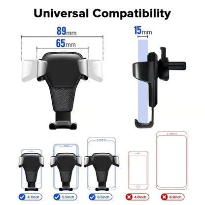Universal Gravity Car Phone Holder Air Vent Mount for Hands-Free Viewing