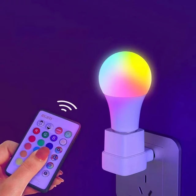 RGB Color Changing LED Light Bulb with Remote Control & Adjustable Brightness