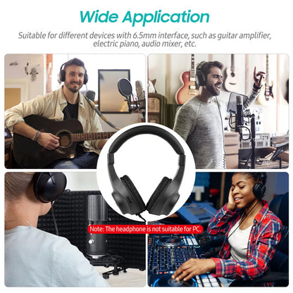Professional Studio Monitoring Headphones for Audio Recording & Music Production