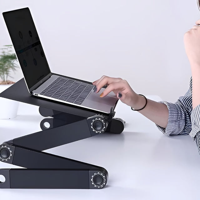 Adjustable Laptop Stand with 360° Rotating Joints – Foldable Ergonomic Desk Stand