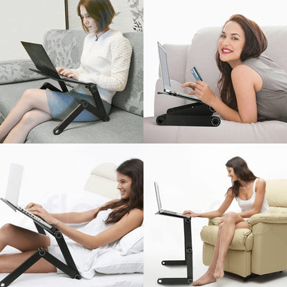 Adjustable Laptop Stand with 360° Rotating Joints – Foldable Ergonomic Desk Stand