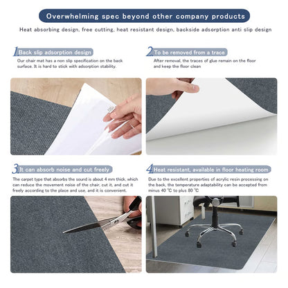 Office Chair Floor Mat for Hardwood, Tile & Everyday Workspace Protection