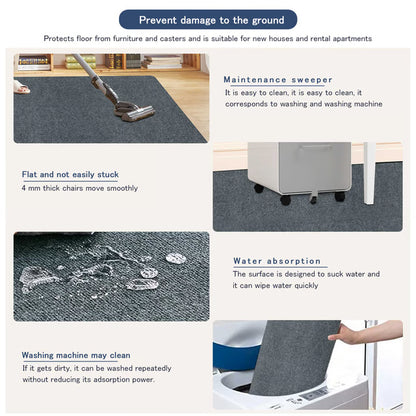 Office Chair Floor Mat for Hardwood, Tile & Everyday Workspace Protection