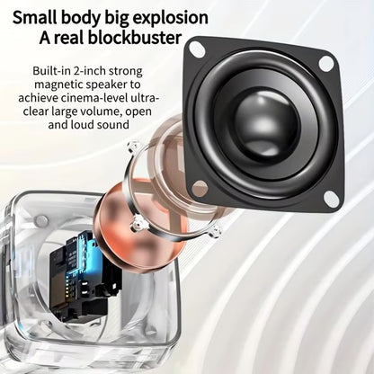 Mini USB Computer Speakers with Stereo Sound & Colorful Lights – Portable 6W AUX Desktop Speakers for Laptop & PC