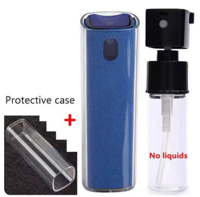 Portable Screen Cleaning Spray & Microfiber Cloth Set for Phones, Tablets & Glass Surfaces