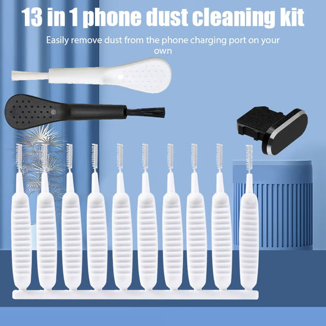 13PCS Multi-Purpose Electronics Cleaning Brush Kit for Phones, Tablets & Charging Ports