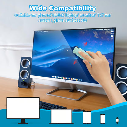 Portable Screen Cleaning Spray & Microfiber Cloth Set for Phones, Tablets & Glass Surfaces