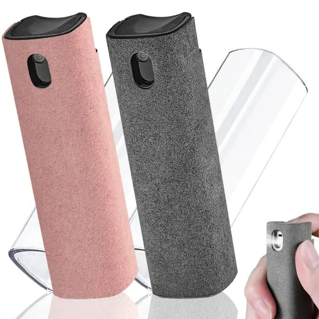 Portable Screen Cleaning Spray & Microfiber Cloth Set for Phones, Tablets & Glass Surfaces
